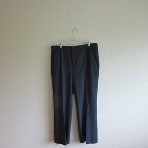 BANANA REPUBLIC The Martin Fit Stretch Dark Gray 14 Wool Blend Slacks Trousers